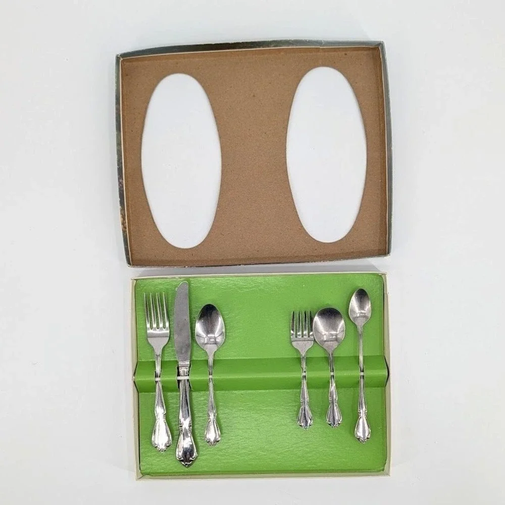 Oneida‎ Chateau Stainless for Young Folks 6-Pc Progress Set Vintage Flatware
